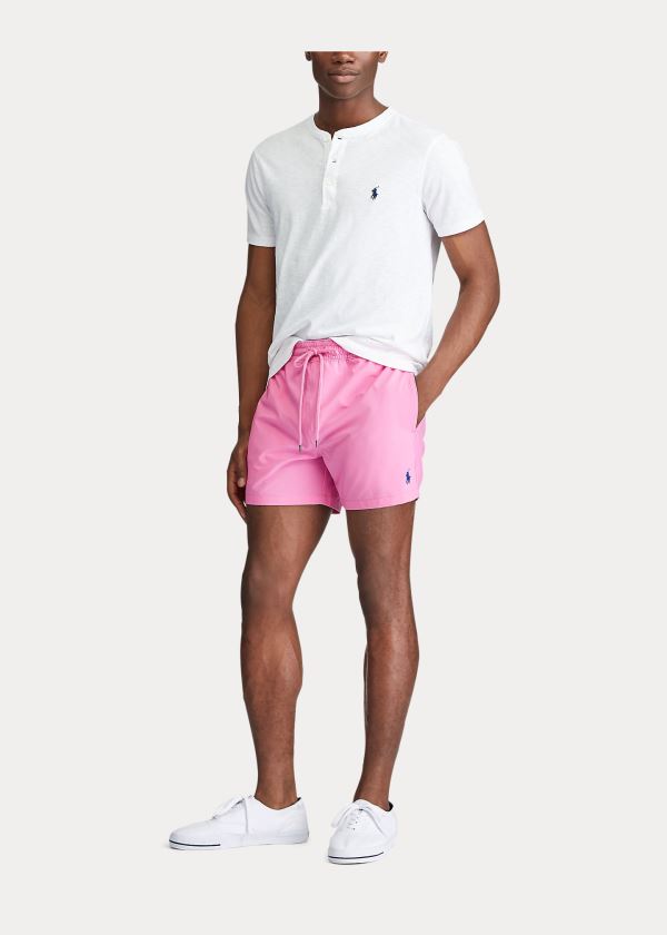 Short de Baño Polo Ralph Lauren Hombre Rosas - 4½-Inch Slim Fit - MZISE8726